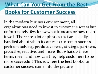 best books for customer success