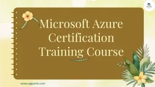 microsoft azure certification training course