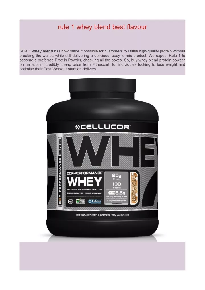 rule 1 whey blend best flavour