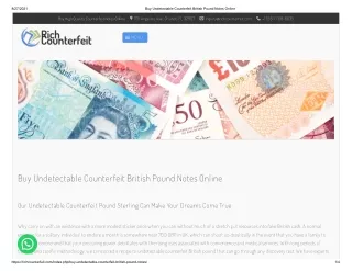 Buy Undetectable Counterfeit British Pound Notes Online