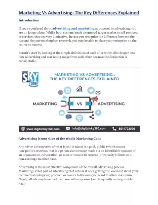 marketing vs advertising the key differences