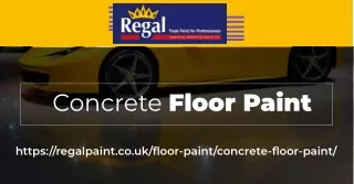 Concrete Floor Paint - Protect Your Concrete Wall Or Floor