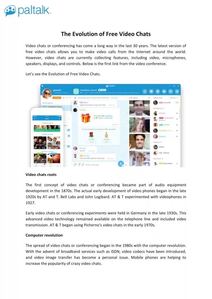 the evolution of free video chats