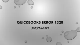 QuickBooks Error 1328