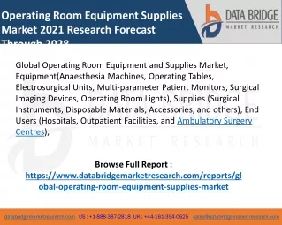 Operating Room Equipment and Supplies Market pdf