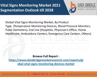 Vital Signs Monitoring Market pdf