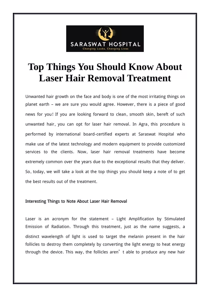 top things you should know about laser hair