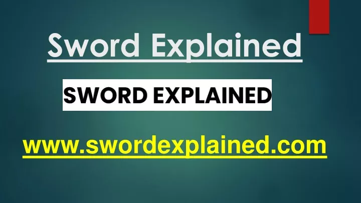 sword explained www swordexplained com