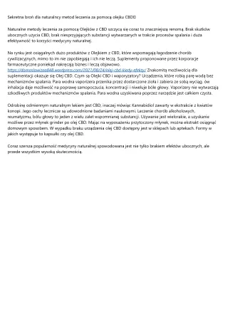 sekretna bro dla naturalncy metod leczenia