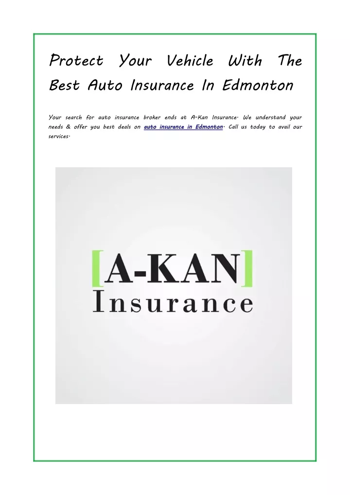 protect your vehicle with the best auto insurance