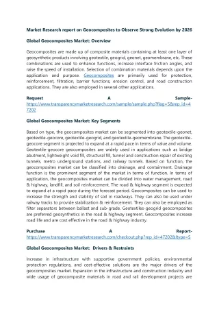 market research report on geocomposites