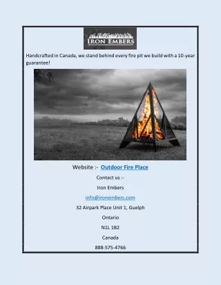 Outdoor Fire Place | Ironembers.com