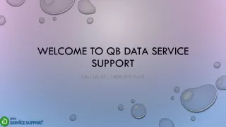 welcome to qb data service support
