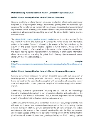 district heating pipeline network market