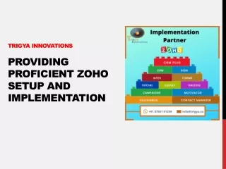 Trigya Innovations- Providing Proficient Zoho Setup and Implementation