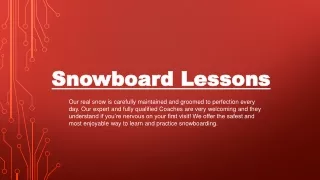 Snowboard Lessons - Learn To Ski
