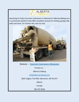 Concrete Contractors Edmonton | Albertacribbing.com