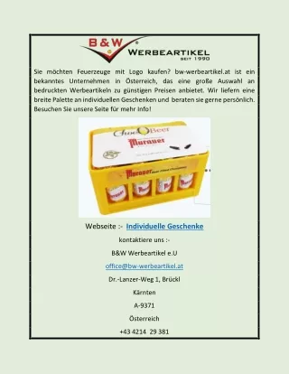 Individuelle Geschenke| bw-werbeartikel.at