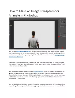 how to make an image transparent or animate