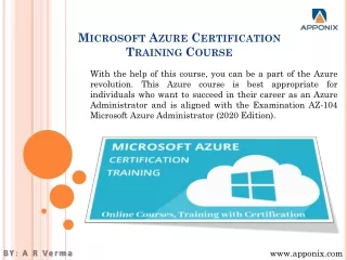 Microsoft Azure Certification Training Courses