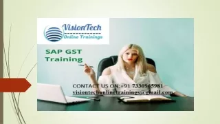 SAP GST Training | SAP GST ONLINE Training - Vision Tech