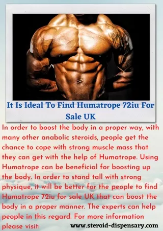 It Is Ideal To Find Humatrope 72iu For Sale UK
