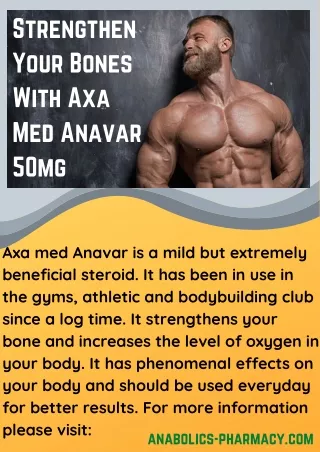 Strengthen Your Bones With Axa Med Anavar 50mg