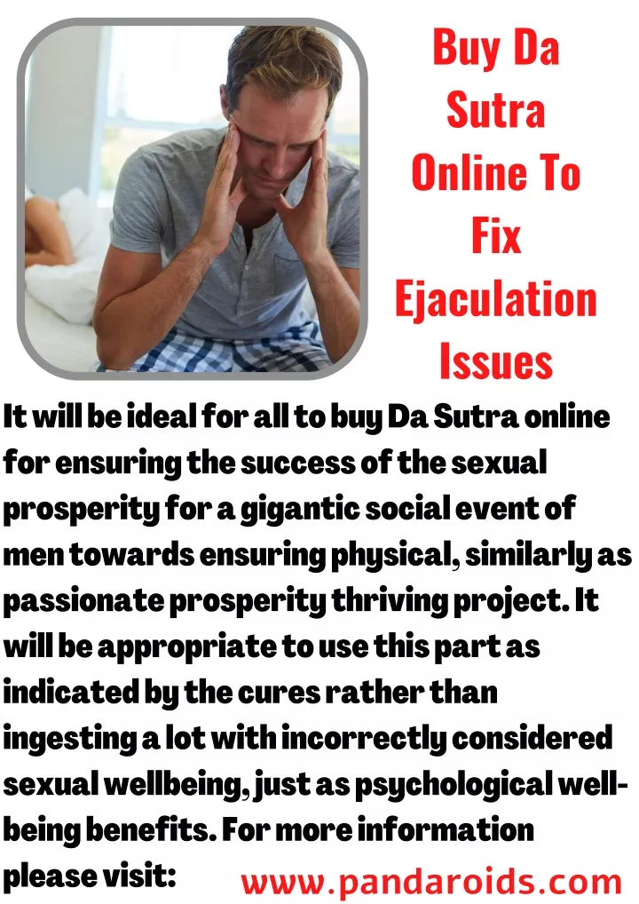 buy da sutra online to fix ejaculation issues