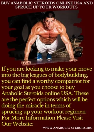 Buy Anabolic Steroids Online USA And Spruce Up Your Workouts
