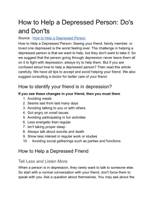 how to help a depressed person_ do's and don'ts (1)