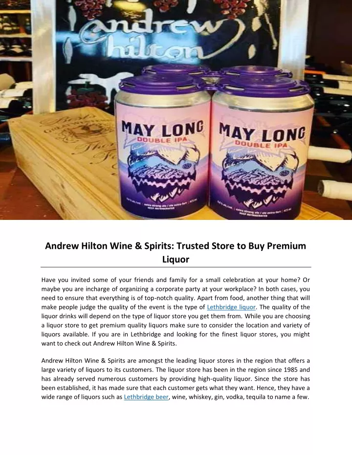 andrew hilton wine spirits trusted store