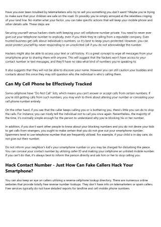 have you ever been troubled by telemarketers