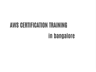 aws certification training in bangalore