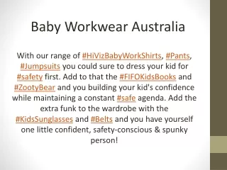 Baby Workwear Australia