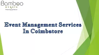 event management services in coimbatore