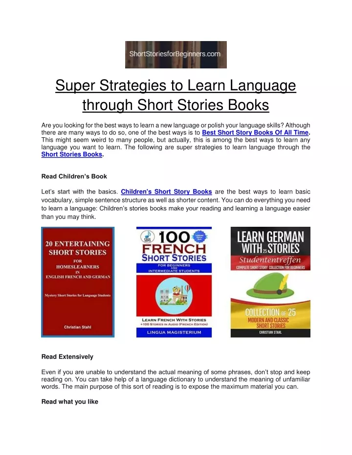 super strategies to learn language through short