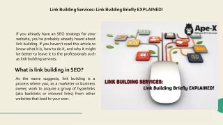 Link Building Services Link Building Briefly EXPLAINED!