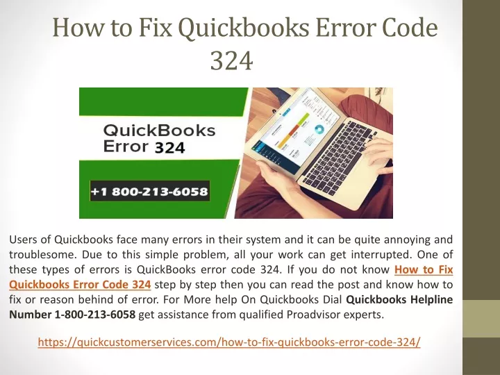 how to fix quickbooks error code 324