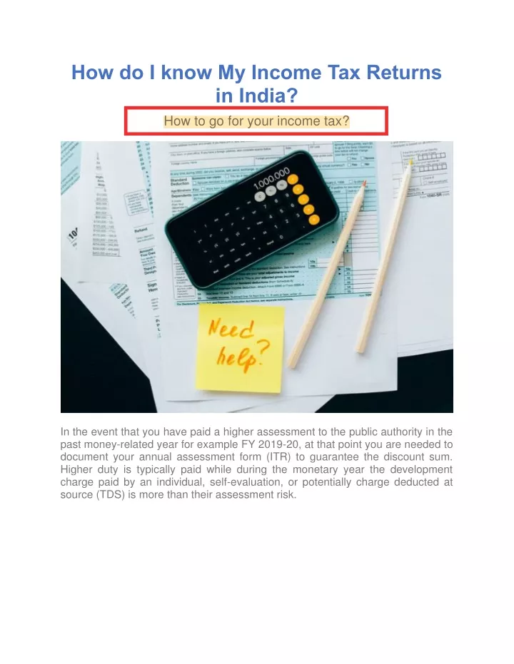 how do i know my income tax returns in india
