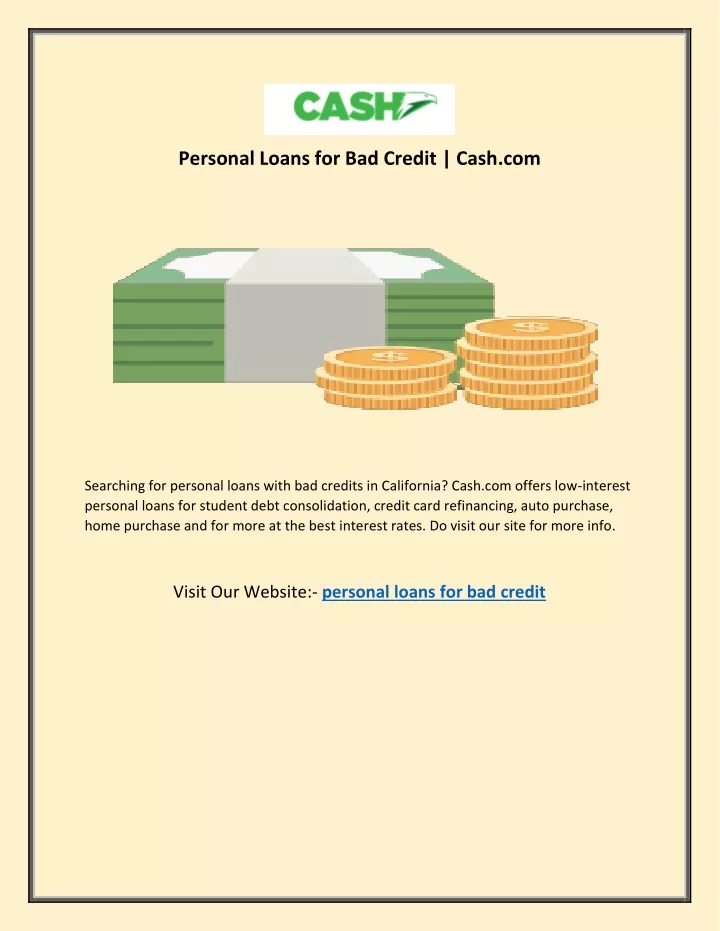 personal loans for bad credit cash com