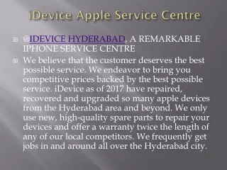 iDevice Apple Service Centre
