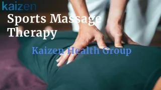 Sports Massage Therapy