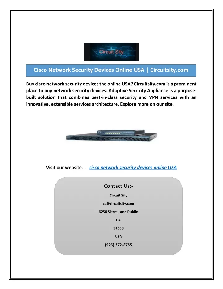 cisco network security devices online