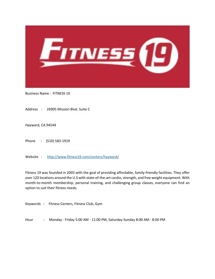 PPT FITNESS 19 PowerPoint Presentation, free download ID10804487