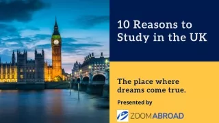 10 Reasons to Study in the UK