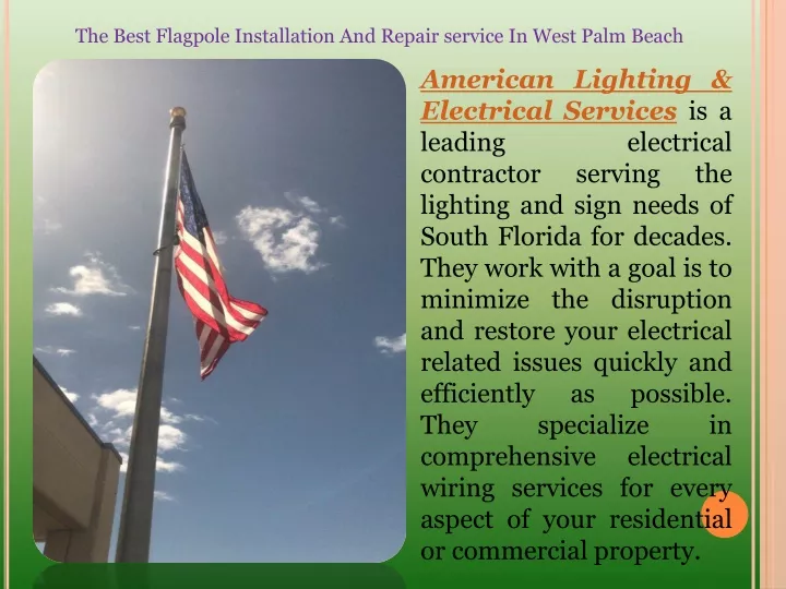 the best flagpole installation and repair service