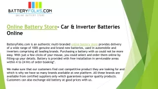 Affordable Price Inverter battery online in India