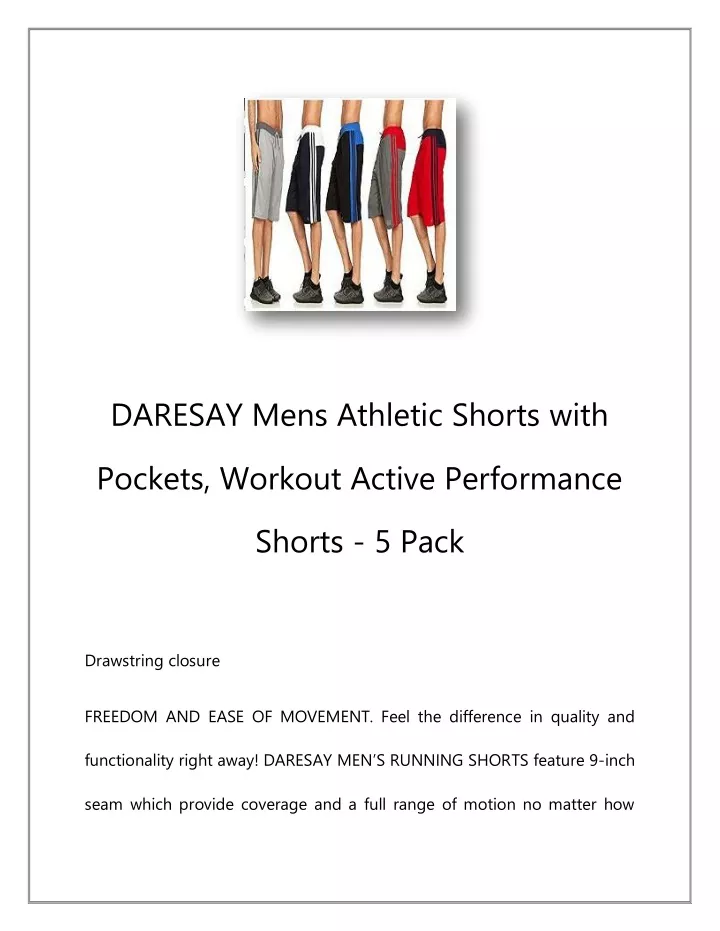 daresay mens athletic shorts with