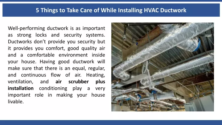 5 things to take care of while installing hvac