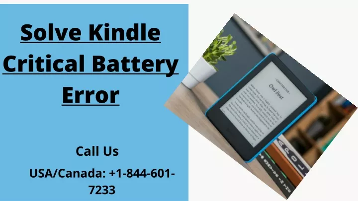 solve kindle critical battery error